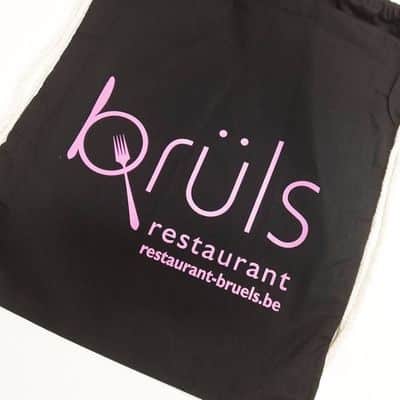 Personnalisation textile restaurant Brüls